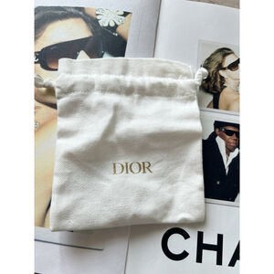 Christian Dior Beauty Dust Bag 6" * 5" Mini Drawstring Pouch